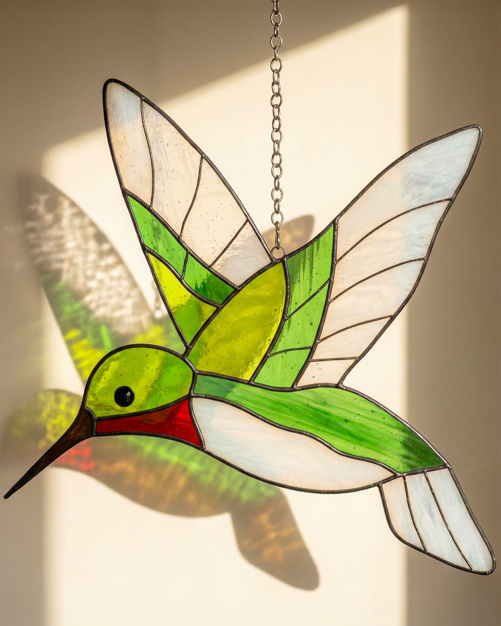 Stained Glass Hummingbird Suncatcher