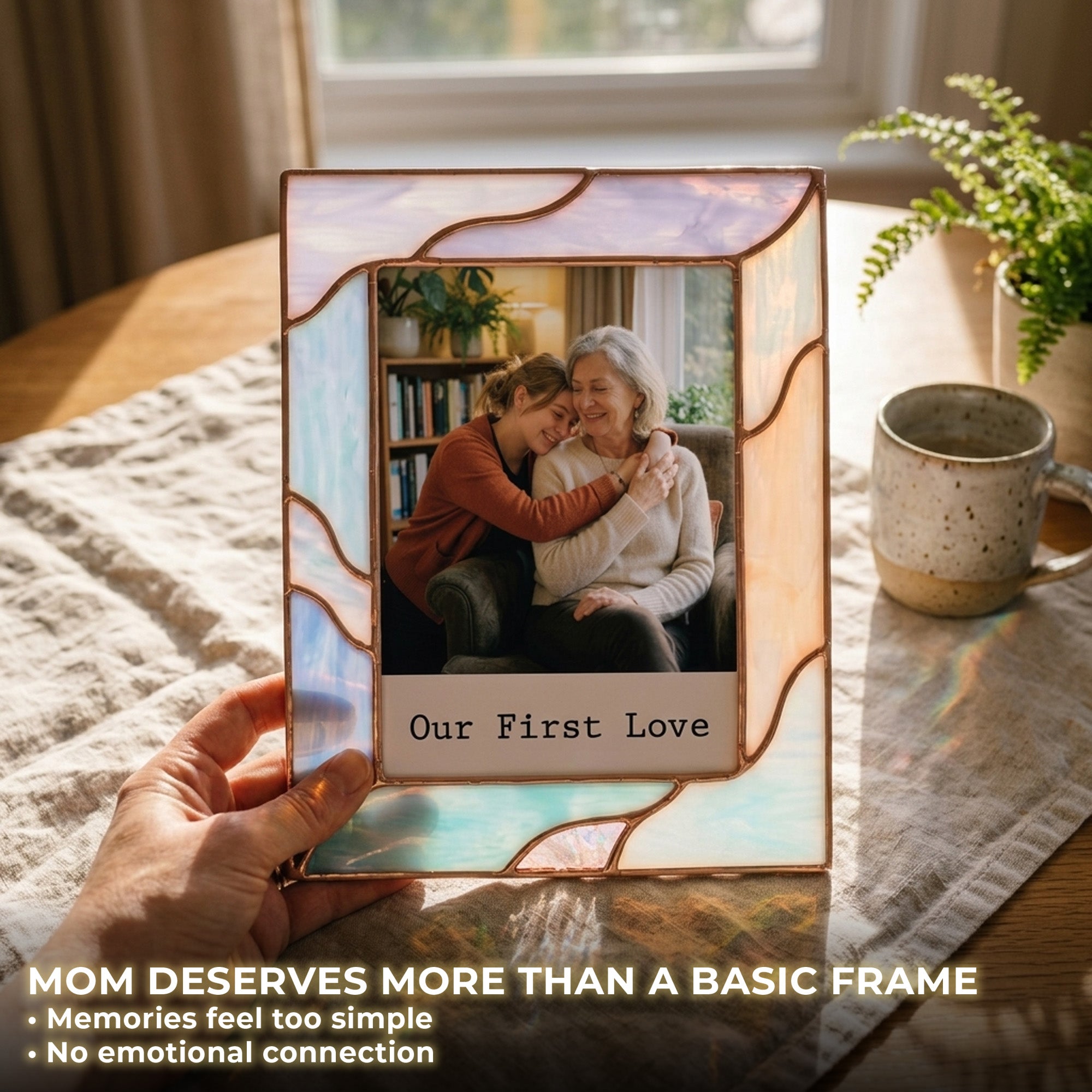 Stained Glass Custom for Mom Photo Frame