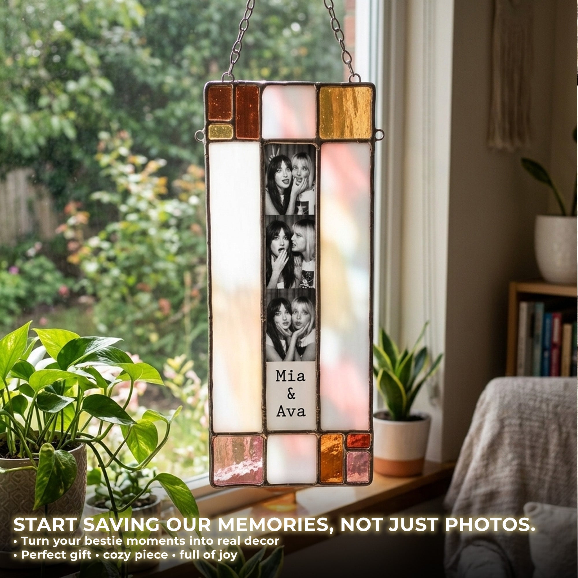 Stained Glass Custom for Bestie Photo Frame