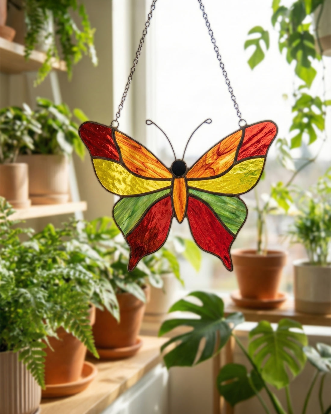 Stained Glass Butterfly 2 Suncatcher