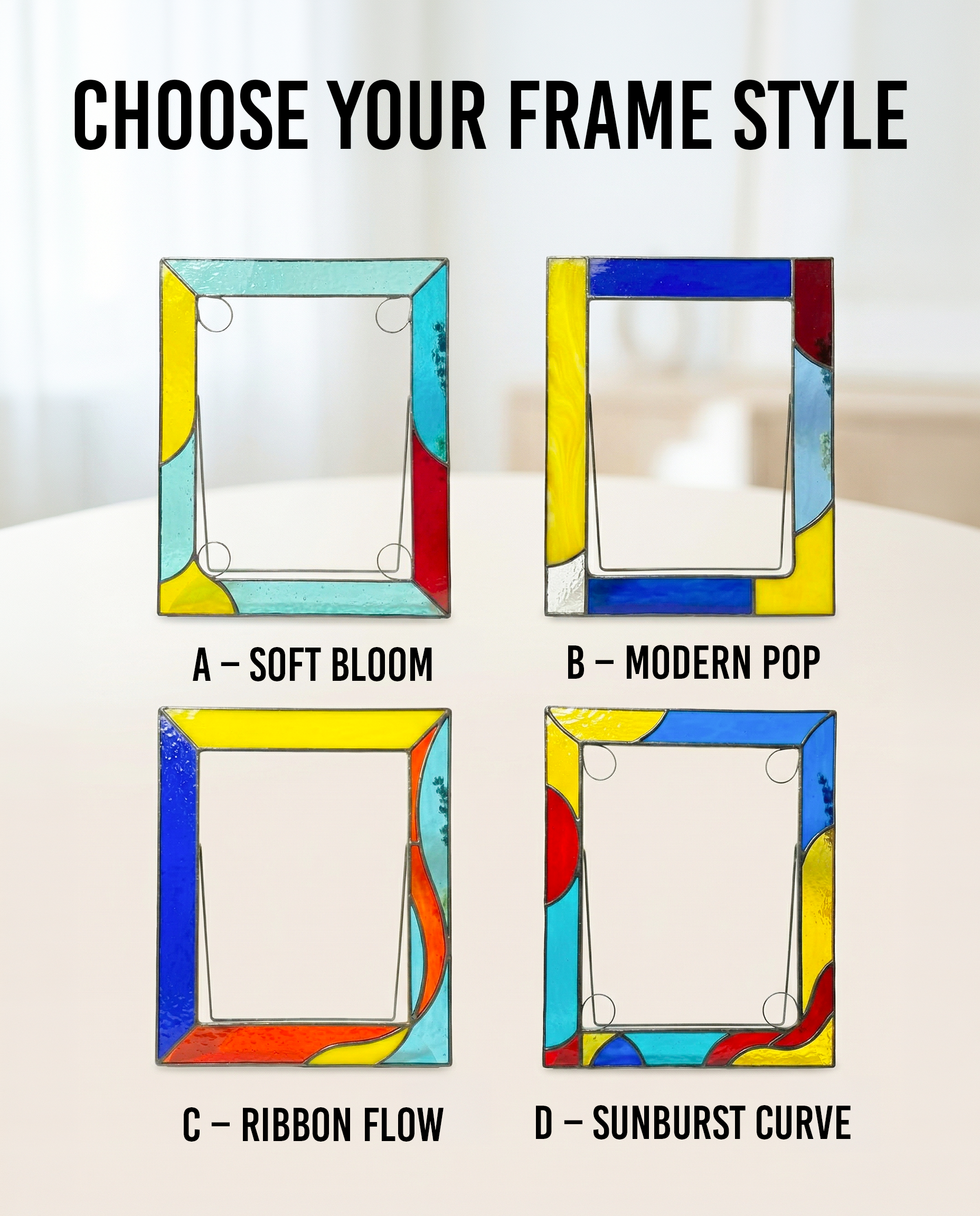 Stained Glass Photo Frame for Kid & Newborn Shape