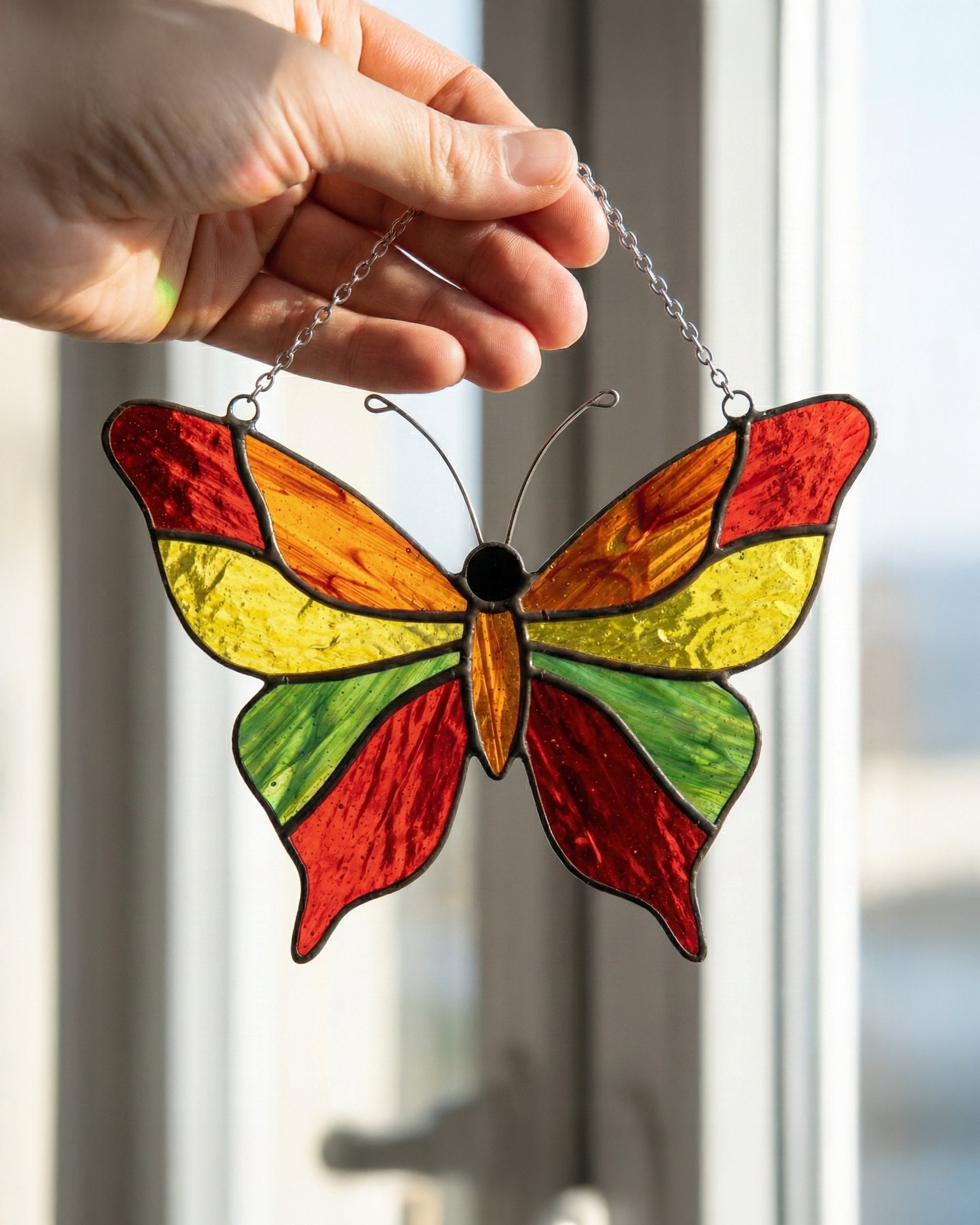 Stained Glass Butterfly 2 Suncatcher