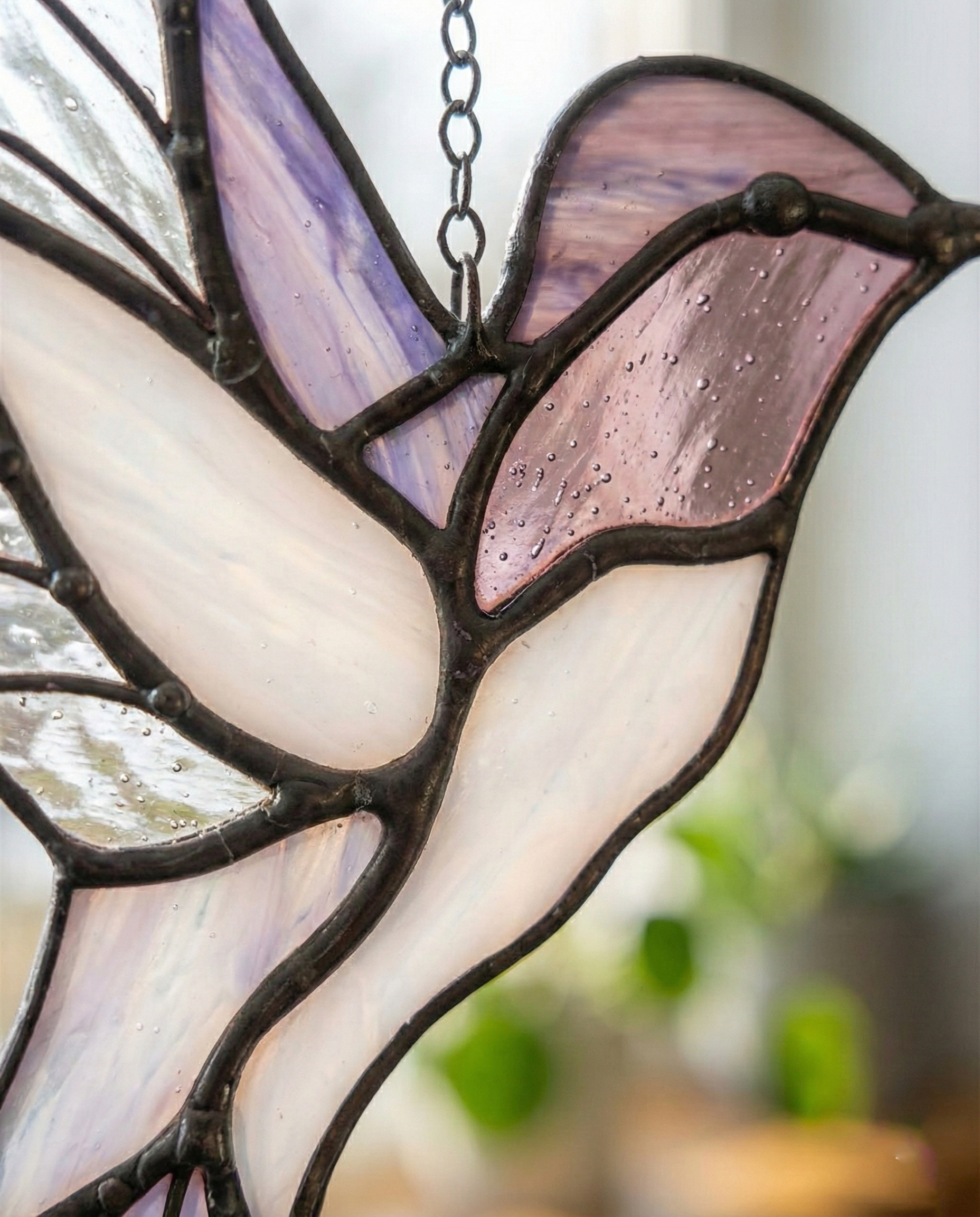 Stained Glass Hummingbird 3 Suncatcher
