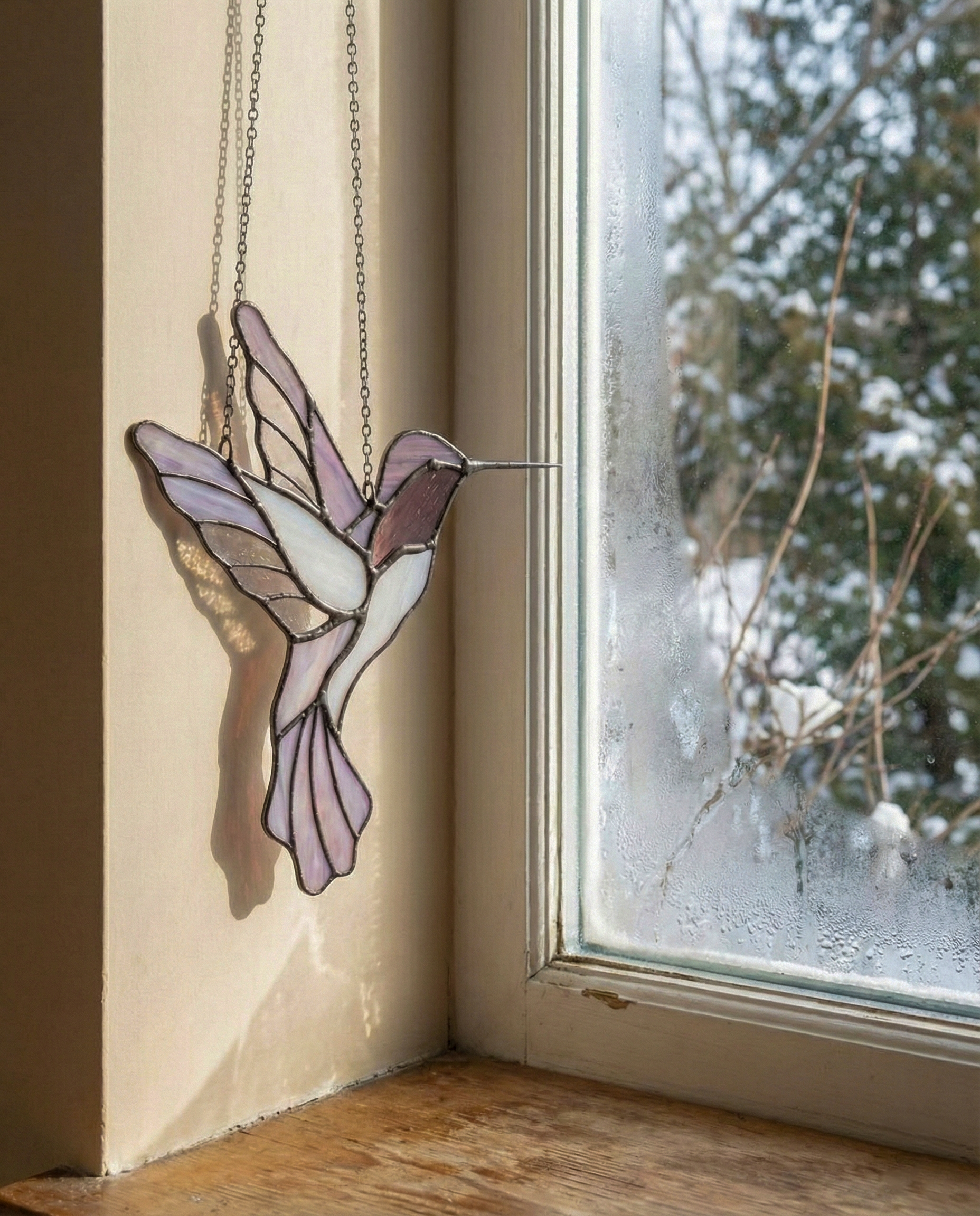 Stained Glass Hummingbird 3 Suncatcher