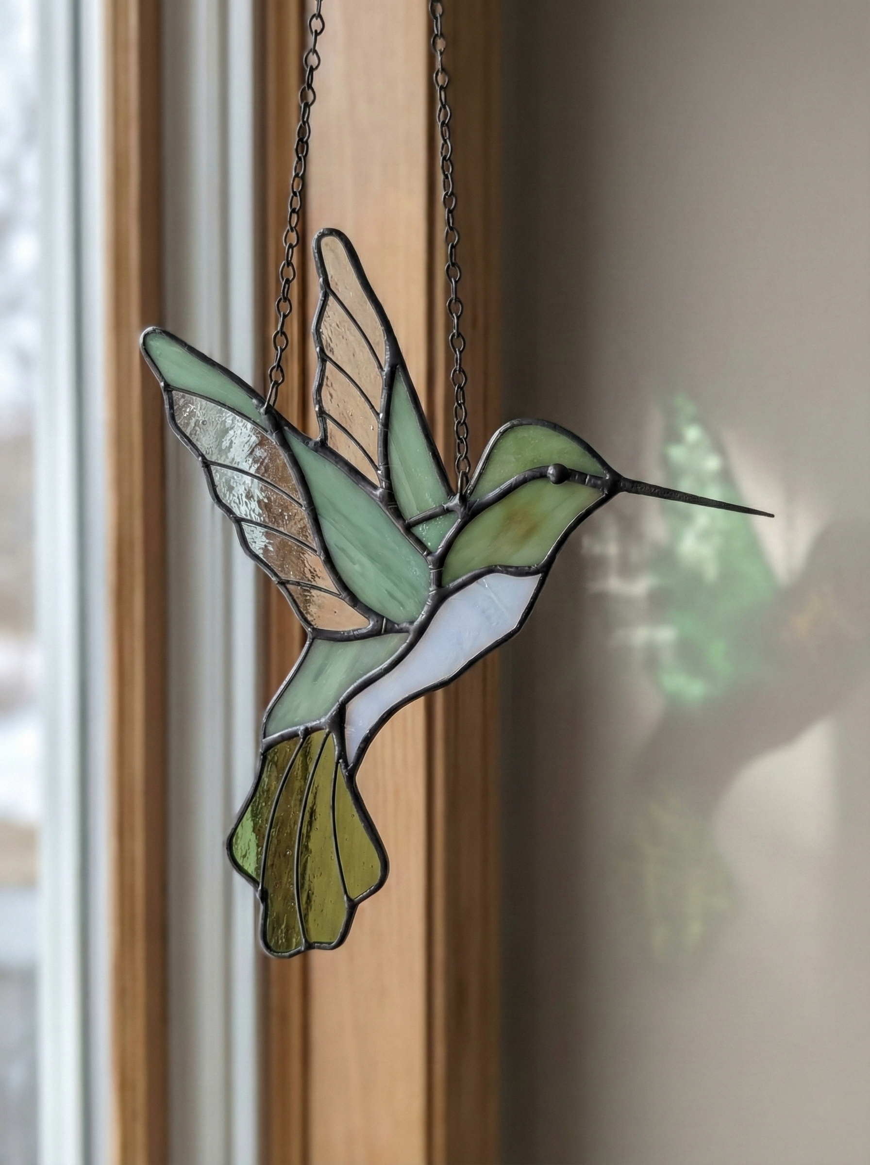 Stained Glass Hummingbird 3 Suncatcher