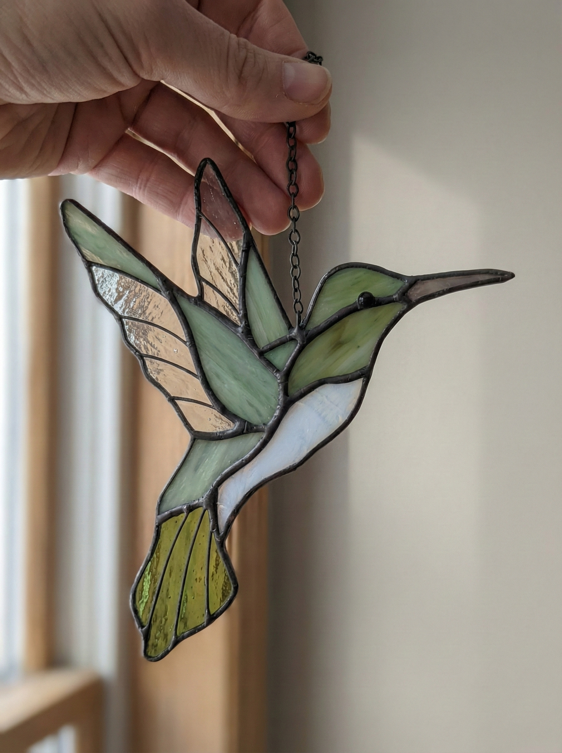 Stained Glass Hummingbird 3 Suncatcher
