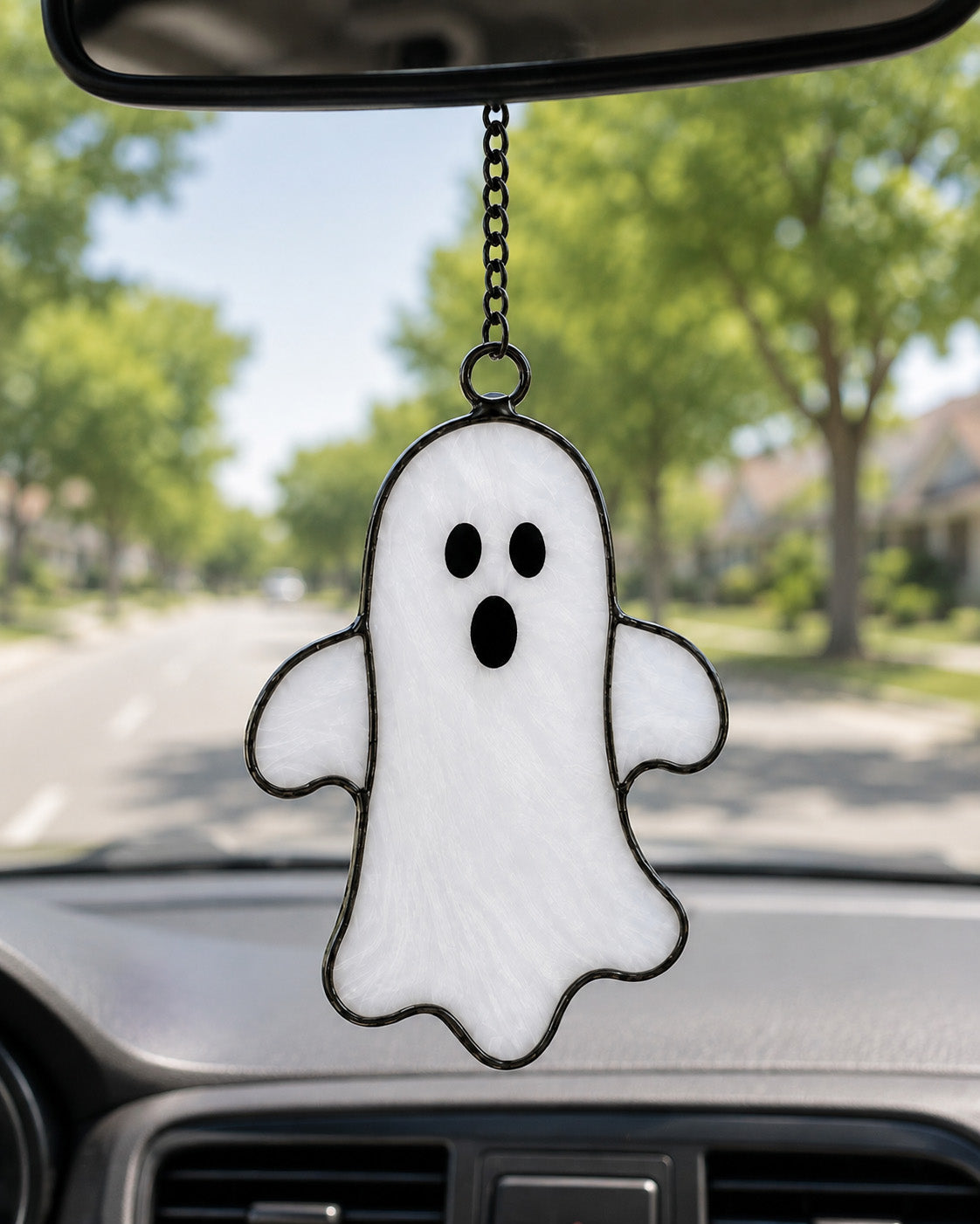 Spooky-Cute Stained Glass Ghost Suncatcher