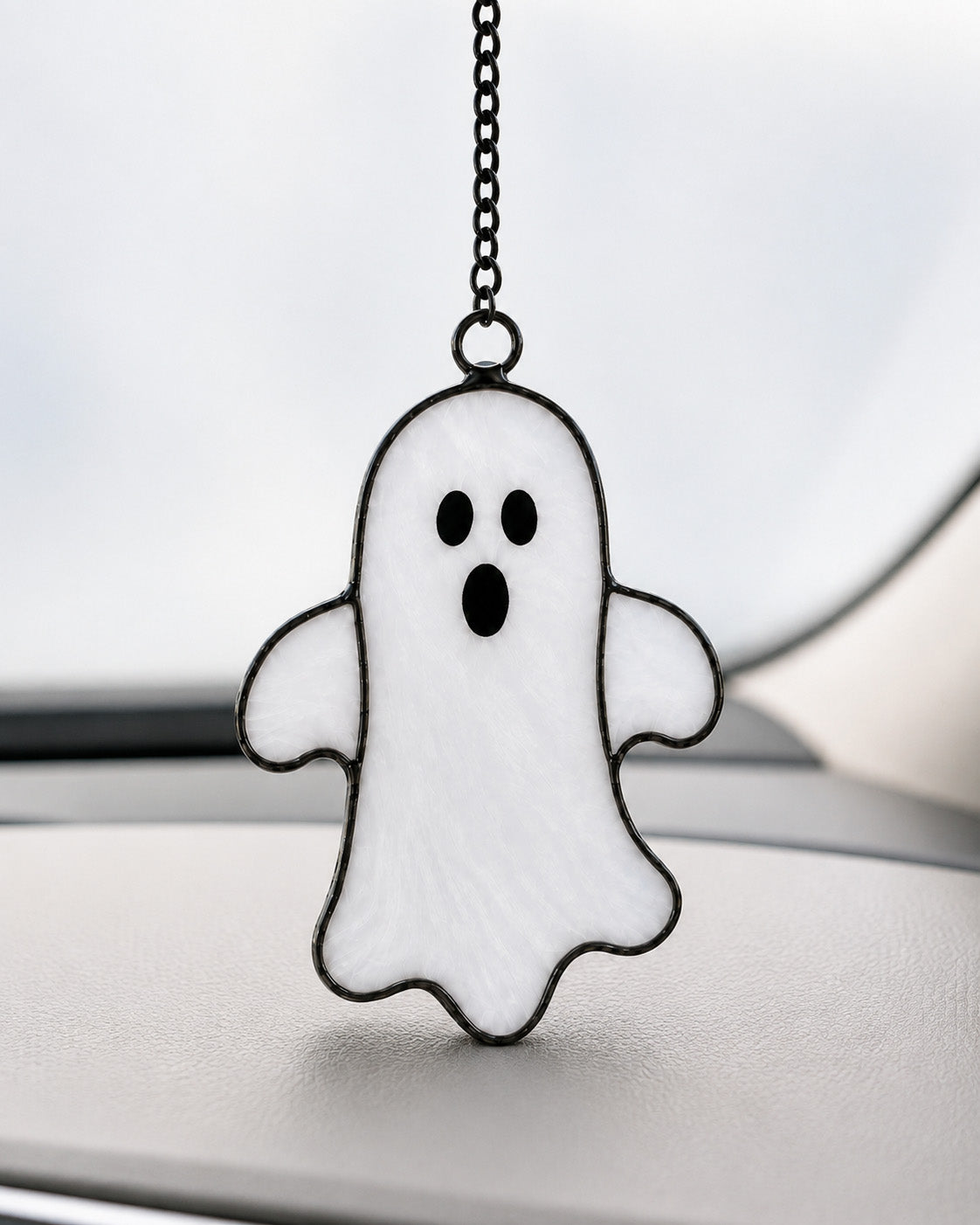 Spooky-Cute Stained Glass Ghost Suncatcher