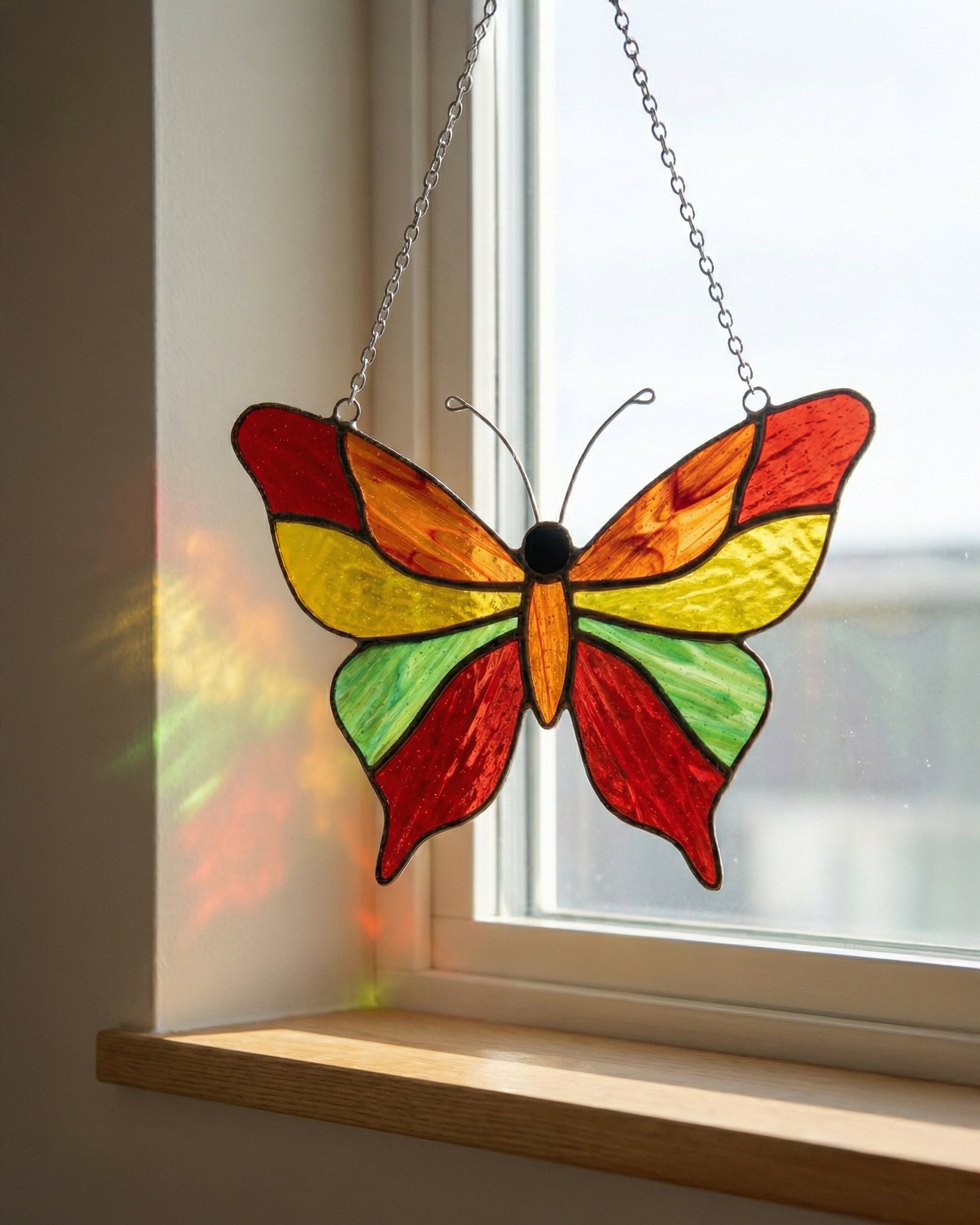 Stained Glass Butterfly 2 Suncatcher