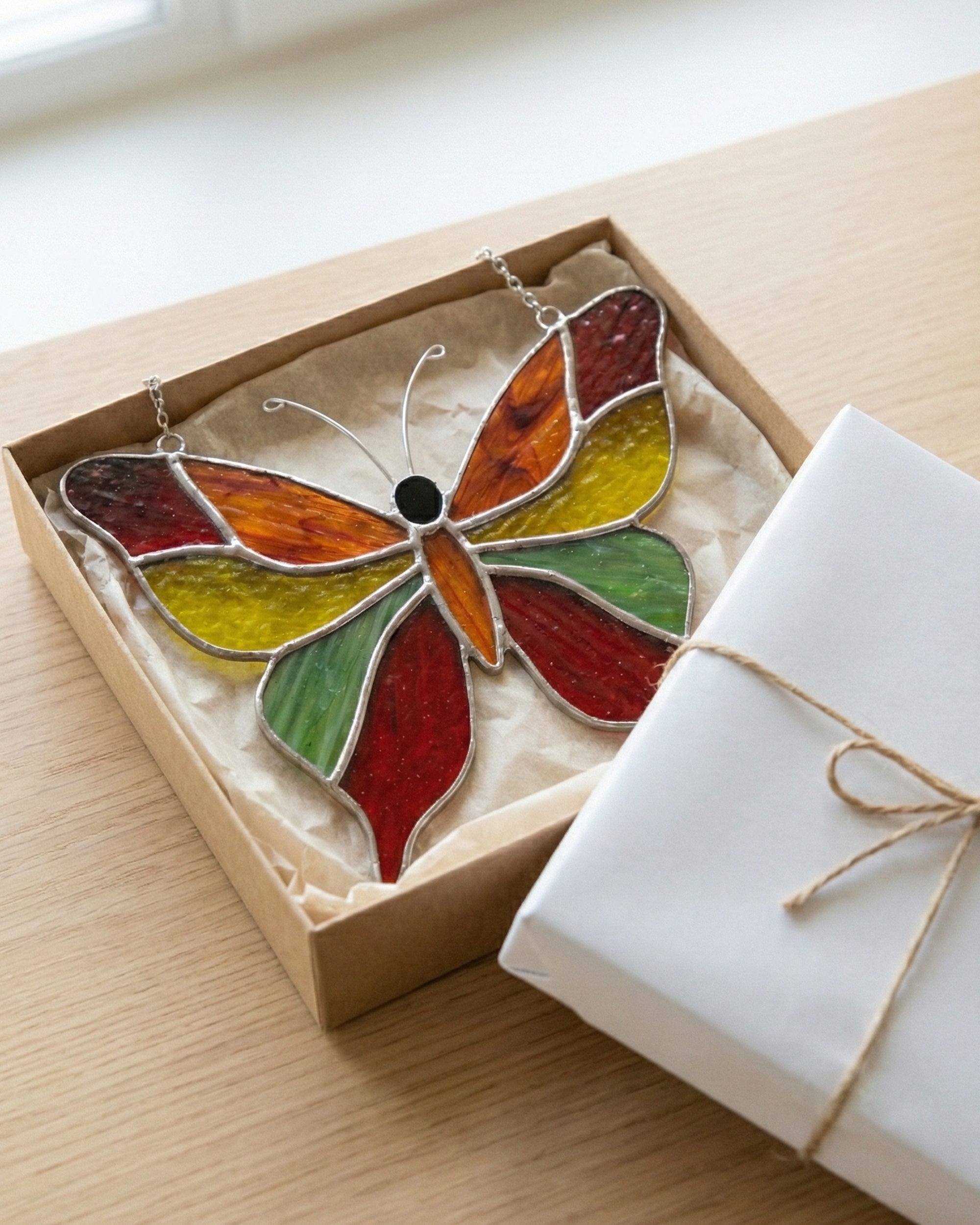 Stained Glass Butterfly 2 Suncatcher