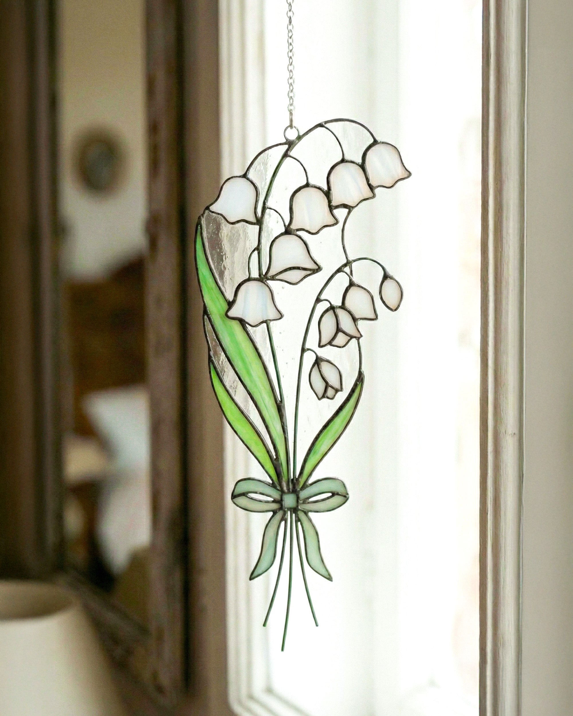 Stained Glass Flower for 12 Month Suncatcher