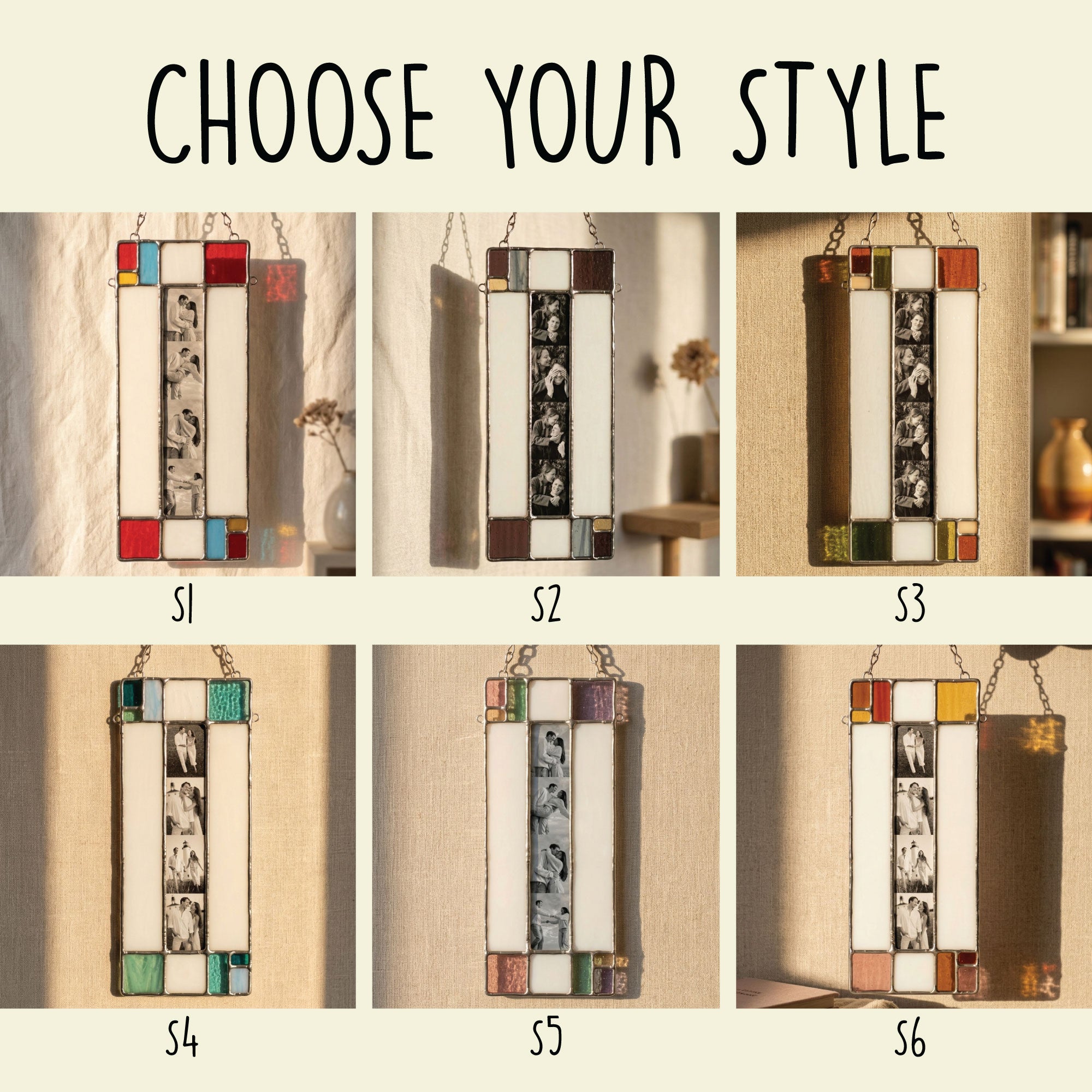 Custom Stained Glass Photo Booth Strip Frame