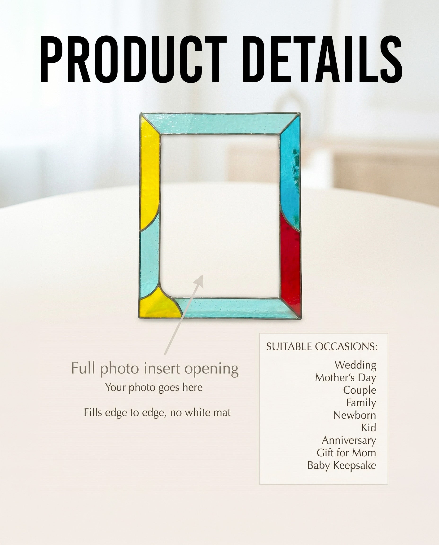 Stained Glass Photo Frame for Kid & Newborn Shape
