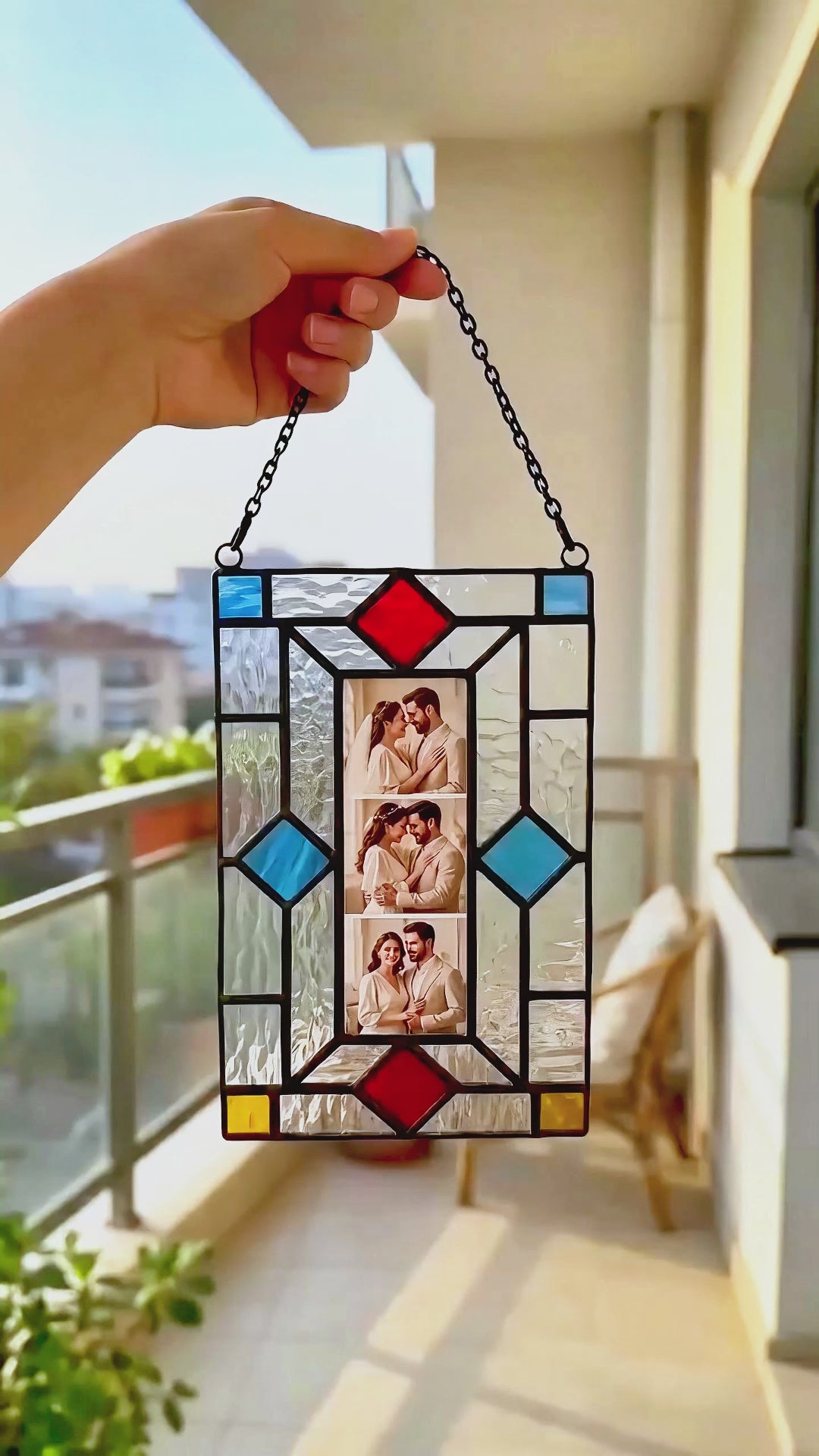 Custom Stained Glass Photo Booth Strip Frame